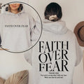 Faith Over Fear Christian Hoodie Christian Sweatshirt Jesus Hoodie Trendy Hoodie Bible Verse Hoodie Gift For Her Aesthetic Hoodie