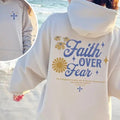 Faith Over Fear Hoodie, Christian Hoodie Bible Verse, Aesthetic Sweatshirts, Jesus Hoodie, Church hoodie, Trendy Hoodie Christian Streetwear  T-shirt, sweater and Hoodie