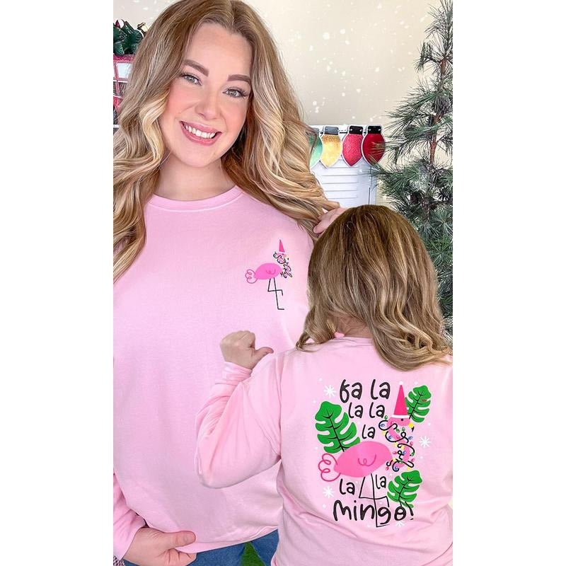 Falalalamingo Christmas Graphic Sweatshirt