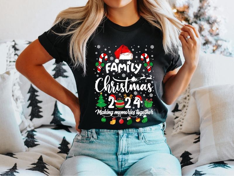 Family Christmas 2024 T-Shirt, Family Christmas Santa Shirt, Matching Family Christmas Tee, Family Christmas Party Tee, Christmas Gifts Shirt, Xmas Family T-Shirt.