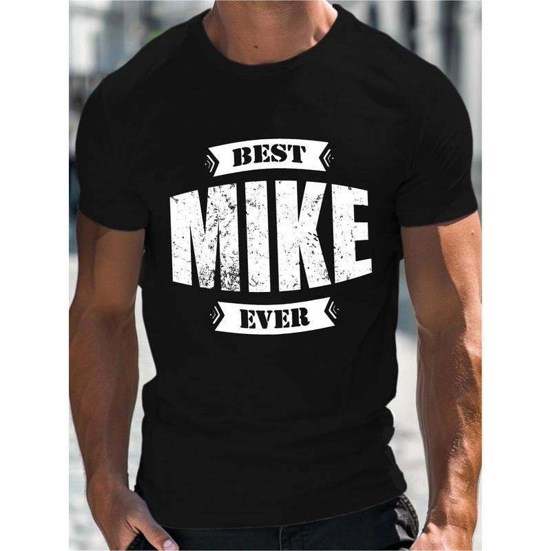 Fancy Clothing for Summer Crewneck Fashion Very Comfortable Men Stretch Best Mike Ever Pattern Print Outdoor Casual Top Street T-shirt Events Made in USA