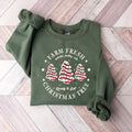 Farm Fresh Christmas Tree Sweatshirt, Ready to Eat Christmas Tree Cake Sweatshirt Casual Fit
