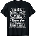 Father's Day T-Shirt, Gifts For Stepdad, Thank You For Stepping In To Become The Dad - Stepdad Father T-Shirt Menswear Casual Cotton