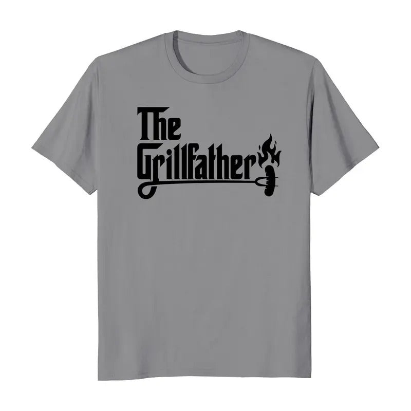 Father's Day The Grillfather Men's T-Shirt Casual Crewneck