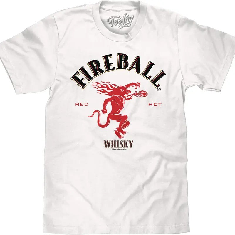 Fireball Whisky Dragon Logo T-Shirt - White