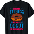 Fitness-Inspired Donut Graphic Tee - 100% Cotton, Short Sleeve, Crew Neck T-Shirt for Men & Women - Perfect Gift for Doughnut Enthusiasts made in usa
