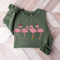 Flamingo Christmas shirt, Flamingo Christmas Shirt For Women, Flamingo Merry Christmas Sweatshirt, Flamingo Lover Gift, Funny Flamingo Shirt Tops Menswear