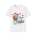 Floral Grow In Grace Succulent Plant Christian Religious T-Shirt