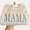 Floral MAMA Embroidered Sweatshirt - Cozy Floral Mom Gift - Mother's Day Jumper - Gift for Her - Floral Mom Apparel