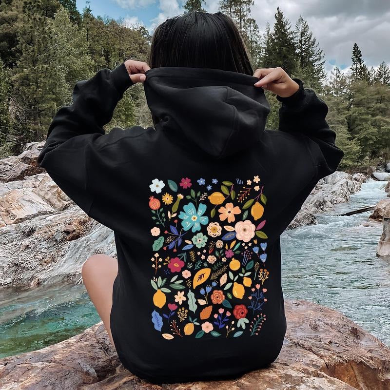 Floral Pattern, Botanical, Flower, Wildflower Hoodie