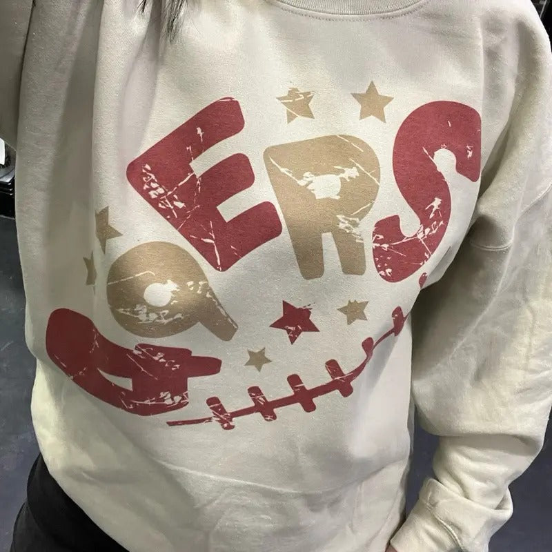 Football Team Sweatshirts Sport Team Pullovers Football Sports Sweatshirts Womens Sports Pullovers Winter Football Sweatshirts Cotton Casual