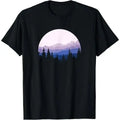 Forest Scene Mountain Silhouette T-Shirt Made in USA