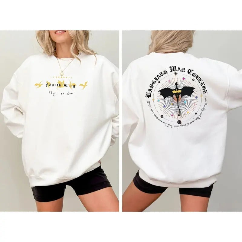 Fourth Wing - Basgiath War College Sweatshirt | Fantasy Book Lovers' Club Sweatshirt & Hoodie  T-shirt, sweater and Hoodie