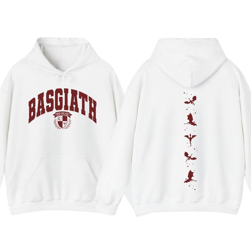 Fourth Wing Double-Sided Hoodie, Basgiath War College Hoodie, Dragon Rider Sweatshirt, Bookish Sweater, Empyrean Series, Fourth Wing Shirt