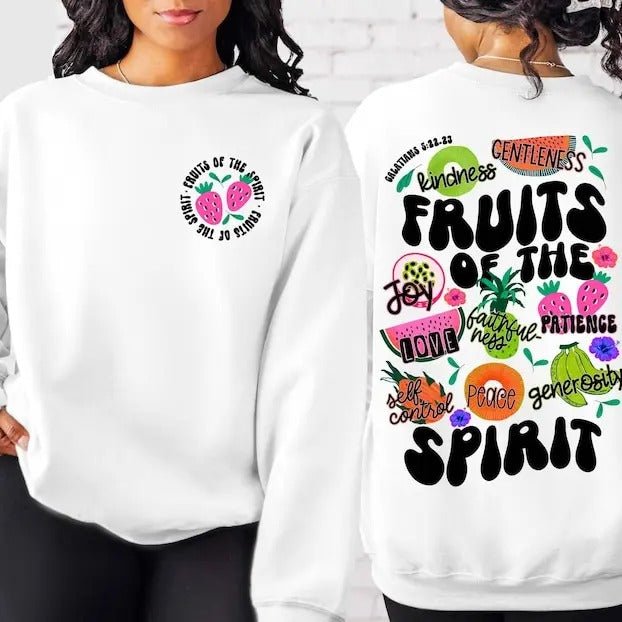 Fruit of the Spirit Sweatshirt, Christian Sweatshirt, Fruit Sweatshirt, Bible Verse Sweatshirt, Scripture Sweatshirt Trendy Religious  T-shirt, sweater and Hoodie