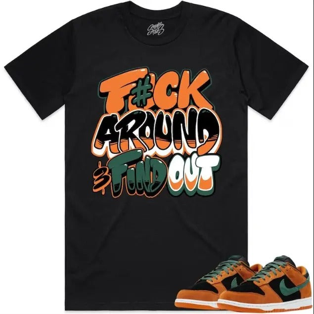 Fuch around and find out Ceramic Dunks Shirt to Match - Dunks Matching Sneaker Tees