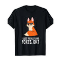 Fun Fox Graphic Cotton Tee for Men - Soft, Breathable & Stretchy Casual T-Shirt with Crew Neck, Short Sleeves - Perfect for Casual Attire Made in USA