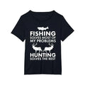 Fun fishing and hunting gift Christmas Humor Hunter Cool T-shirt Made in USA