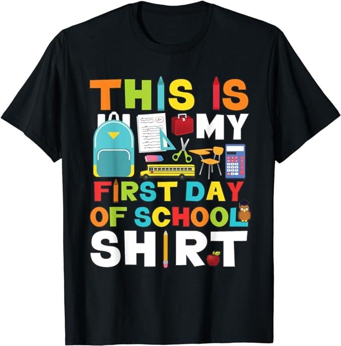 Funny Back To School Shirts, First Day of School Shirt Back To School T-Shirt Cotton Fashion Casual Classic