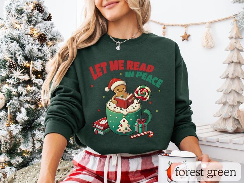 Funny Bookish Christmas Sweatshirt, Book Lover Xmas, Gift for Reader - Unisex Sweatshirt, Holiday Jumper, Literary Apparel, Winter Pullover, Unisex Trendy