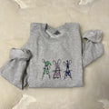 Funny Bunnies Embroidered Crewneck Sweatshirt