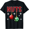 Funny Christmas Shirt, Christmas Gift, Chest Nuts Matching Chestnuts Funny Christmas Couples Nuts T-Shirt - Menswear Top