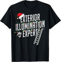 Funny Christmas Shirt, Christmas Gift, Exterior Illumination Expert Funny Christmas Lights T-Shirt - Menswear Top
