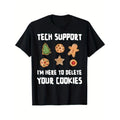 Funny Christmas Tech Support Computer Programmer Developer T-Shirt, 100% Cotton, Gifts for Men Dad Husband Grandpa, S-XXXL, Black made in usa