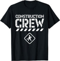 Funny Construction Work Shirts, Construction Crew Worker Teamwork Site T-Shirt Menswear Casual Cotton