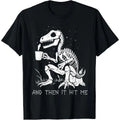 Funny Dinosaur Skeleton Costume Goth Men Women Halloween T-Shirt Made in USA
