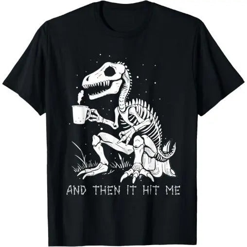 Funny Dinosaur Skeleton Costume Goth Men Women Halloween T-Shirt Made in USA