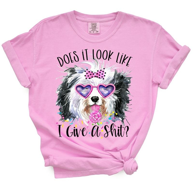 Funny Does It Look Like I Give A Shit Dog TShirt