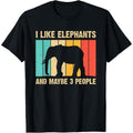 Funny Elephant Design Men Elephant Lover T-Shirt Made in USA