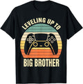 Funny Gamer Shirts, Special Gifts For Gamers, Leveling up to Big Brother 2024 Funny Gamer Boys Men T-Shirt Menswear Casual Classic