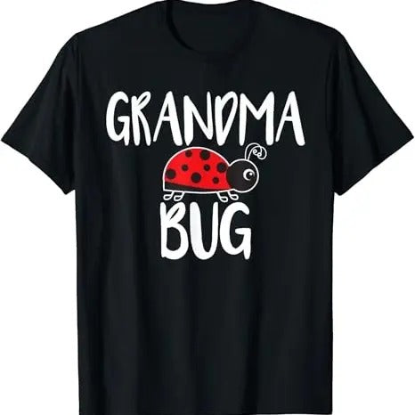 Funny Grandma Shirt, Gift For Grandmother, Grandma Bug Ladybug T-Shirt Casual Cotton Top