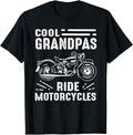 Funny Grandpa Shirt, Gift For Grandfather, Grand Father Biker T-Shirt Menswear Casual Cotton Top