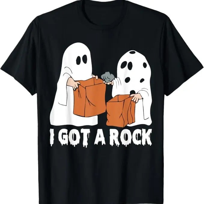 Funny Halloween Shirts For Men, Funny Boo Ghost Scary I Got A Rock Halloween T-Shirt Menswear - Available from size S to 5XL