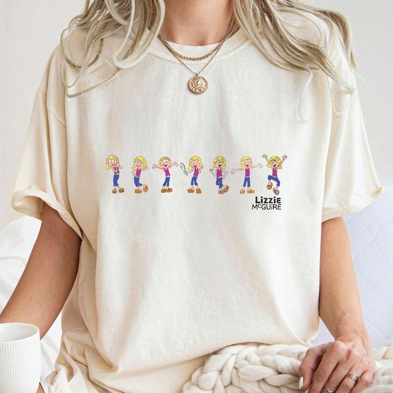 Funny Lizzie McGuire Animated Lizzie Multi-Pose_E1038 Holiday Trip Unisex T-shirt, Sweatshirt, Family Birthday Gift