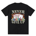 Funny Meme 2024  Never Give Up Meme Graphic T-shirt Men Clothes Fashion Hip Hop TShirt