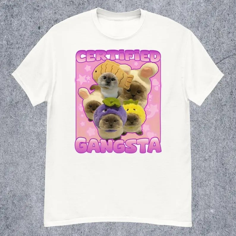 Funny Meme Shirt, Certified Gangsta Tee, Gym Gift Unisex T-Shirt