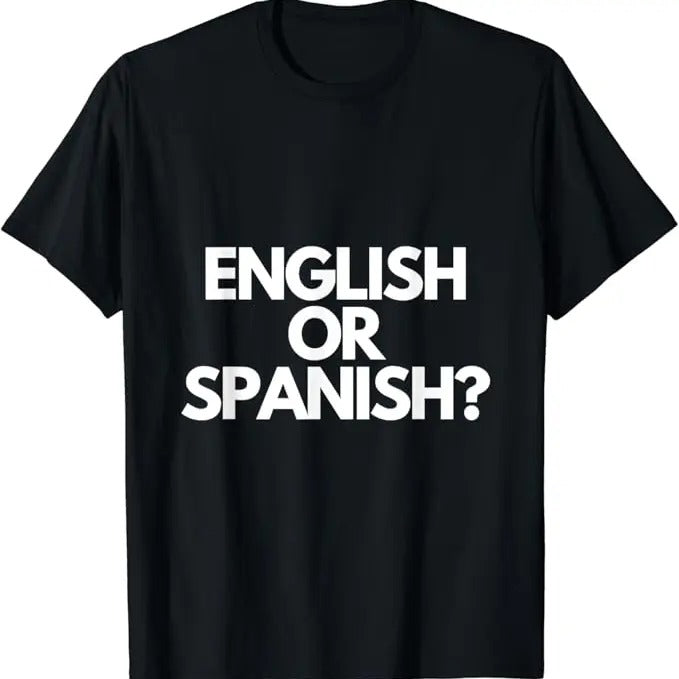 Funny Meme Shirts For Men, English Or Spanish Meme T-Shirt Menswear Top