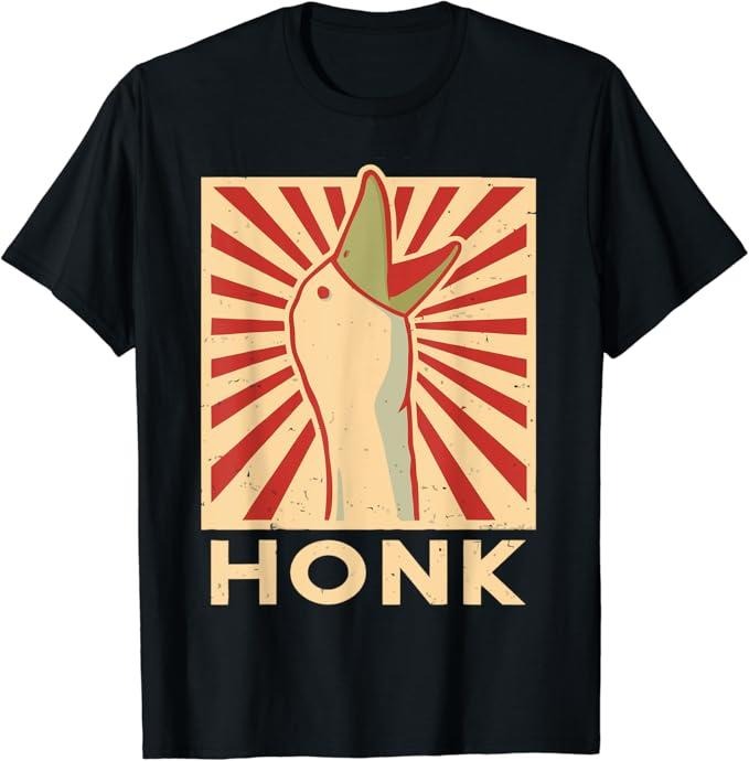 Funny Meme Shirts For Men, Honk Goose - Funny Duck Chicken Meme Idea T-Shirt Menswear Top