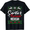 Funny Mexican Christmas Shirt, Christmas Gift, Santas Favorite Mexican Mexico Christmas Ugly Sweater Xmas T-Shirt - Menswear Top