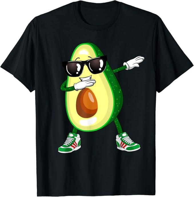 Funny Mexican Shirts, Dabbing Avocado Shirt Funny Vegan Food Lover T-Shirt Menswear Top Casual Classic