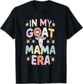 Funny Mother Shirts, Gift For Mom, Funny In My Goats Mom Era Groovy Mama Mothers T-Shirt - Menswear Top