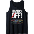 Funny Sayings Hands Off Protest Retro Men Women Tank Top made in usa