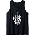 Funny Skeleton Middle Finger Tank Top MADE IN USA