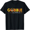Funny Thanksgiving Shirts, Gobble Turkey Pilgrim Little Thanksgiving T-Shirt - Menswear Top