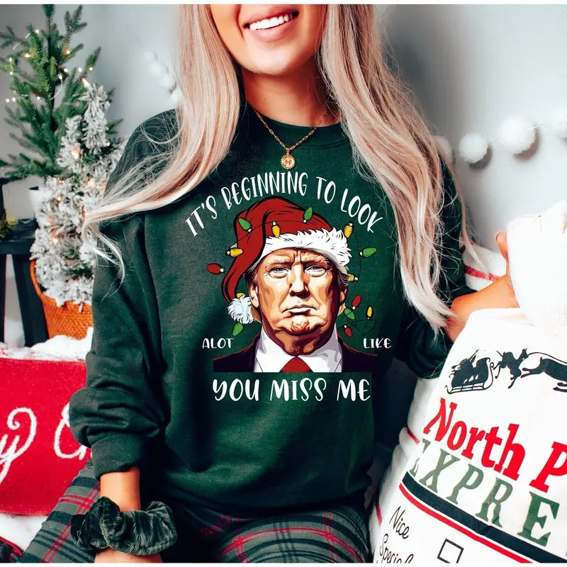 Funny Trump Election 2024 Christmas SweatShirt Casual Comfort Casual Comfort