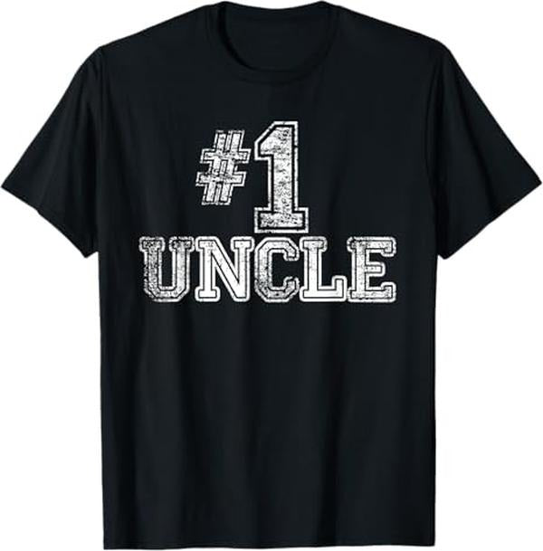 Funny Uncle Shirts, Gifts For Uncle, #1 Uncle - Number One T-Shirt - Menswear Casual Cotton